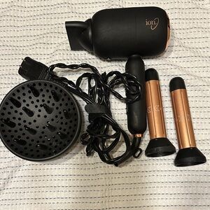 Ion Black and Copper Hair Dryer Set